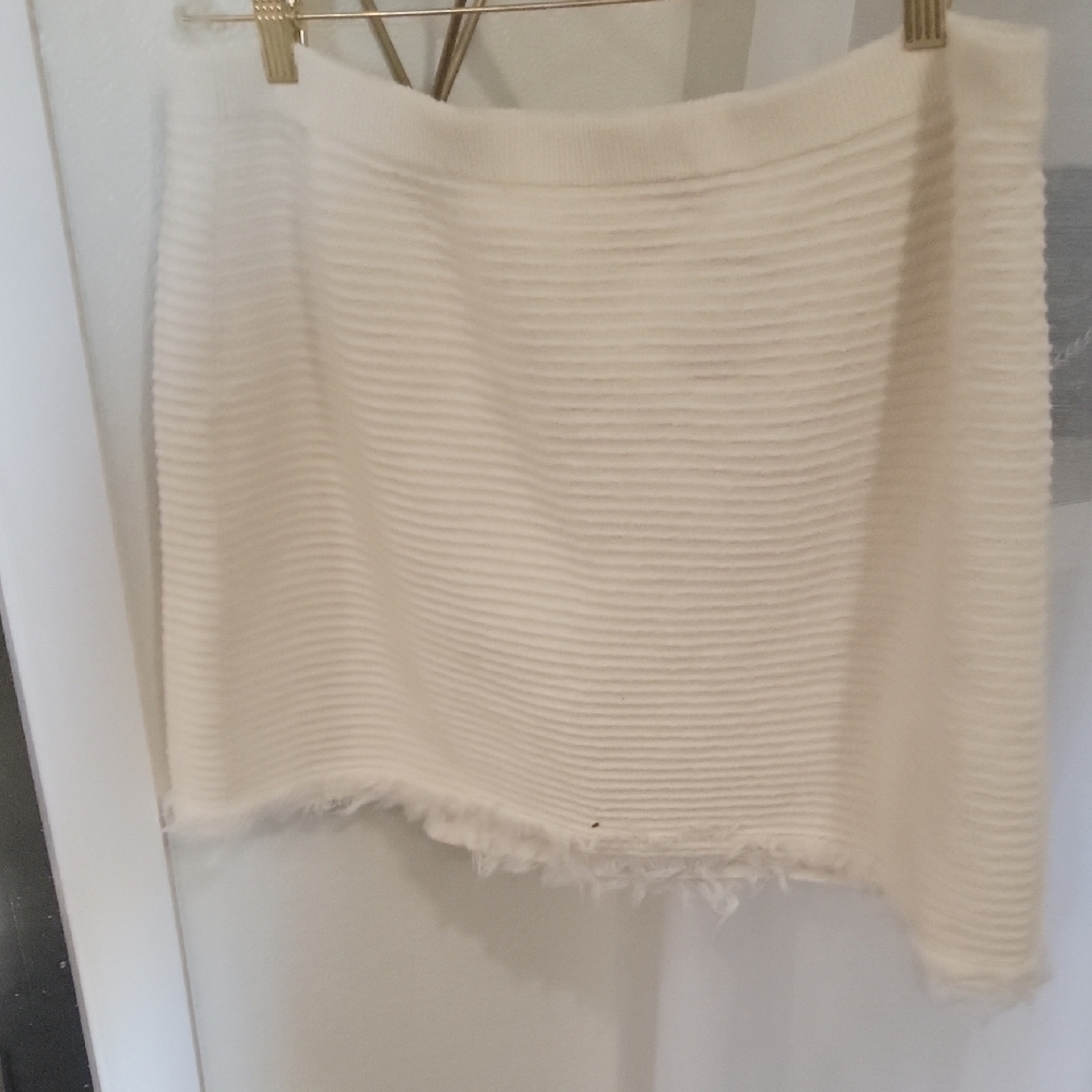 J. Crew Cream Ribbed Double-Button Mini Skirt - Picture 7 of 8